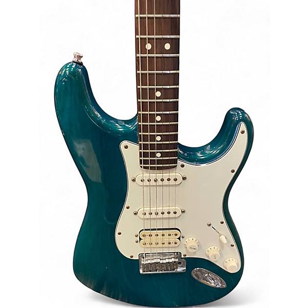 Used Fender Highway One HSS Stratocaster Teal Solid Body Electric Guitar