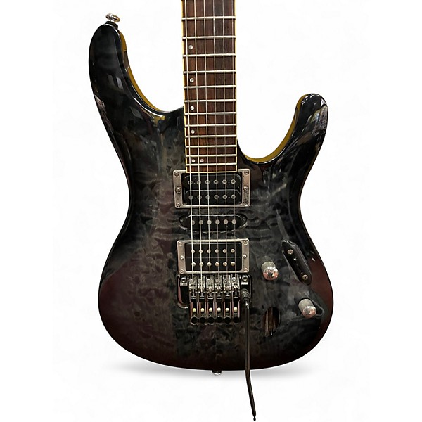 Used Ibanez S670QM Black Solid Body Electric Guitar