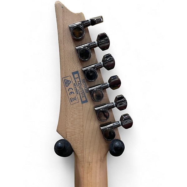 Used Ibanez S670QM Black Solid Body Electric Guitar