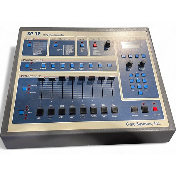Used E-mu SP12 Drum Machine
