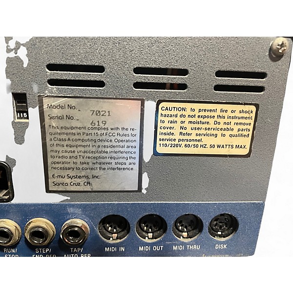 Used E-mu SP12 Drum Machine