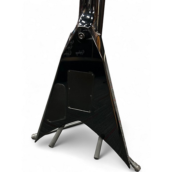 Used Jackson CUSTOM SHOP KING V Black Solid Body Electric Guitar