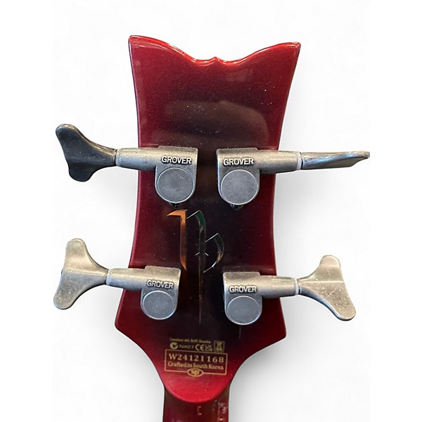 Used Schecter Guitar Research NP-4 Nadja Peulen Red Syren Electric Bass Guitar