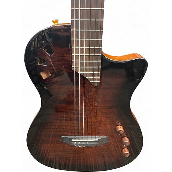 Used Cordoba Stage Brown Sunburst Classical Acoustic Electric Guitar