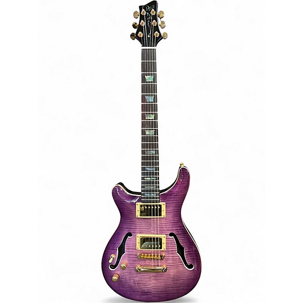 Used Aio WOLF KLP 45FM PURPLE BURST Hollow Body Electric Guitar