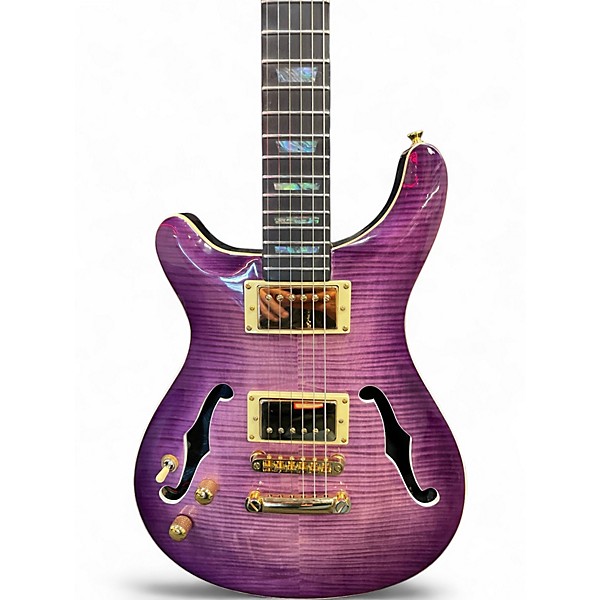 Used Aio WOLF KLP 45FM PURPLE BURST Hollow Body Electric Guitar