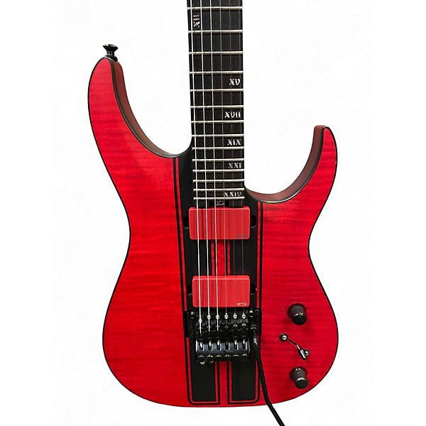 Used Schecter Guitar Research Banshee GT FR-6 Satin Trans Red Solid Body Electric Guitar