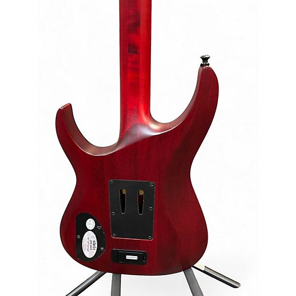 Used Schecter Guitar Research Banshee GT FR-6 Satin Trans Red Solid Body Electric Guitar