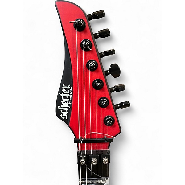 Used Schecter Guitar Research Banshee GT FR-6 Satin Trans Red Solid Body Electric Guitar