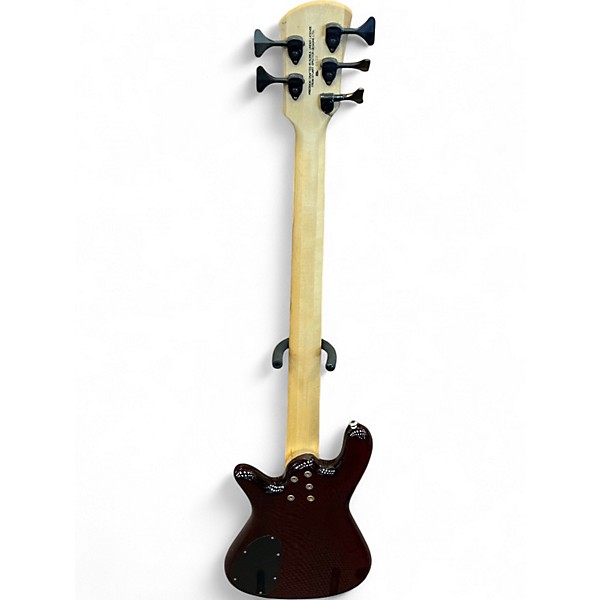 Used Spector NS LEGEND 5  Trans Red Electric Bass Guitar