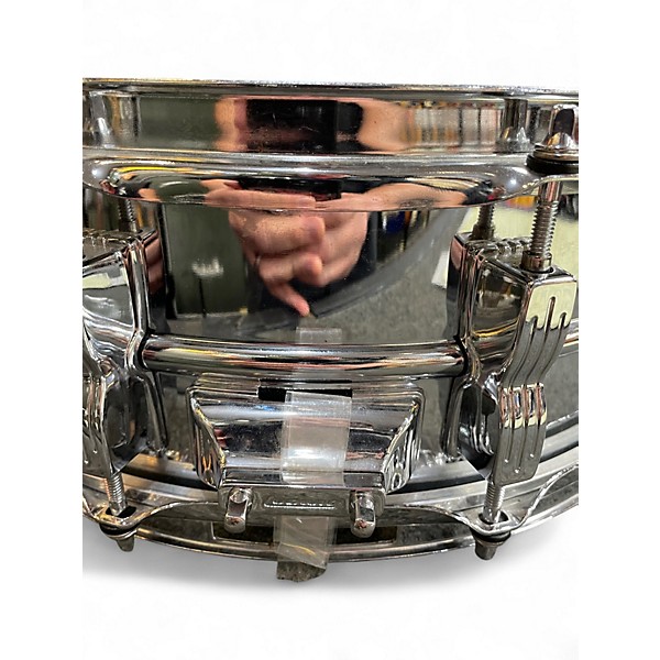 Used 1980s Ludwig 14X5 ROCKER SNARE Chrome Drum