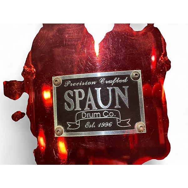 Used Spaun 14in Vented Snare Drum Cranberry Drum