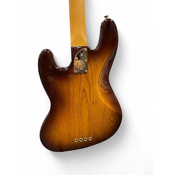 Used 2021 Fender 75th Anniversary Commemorative Jazz Bass 2 Color Bourbon Burst Electric Bass Guitar