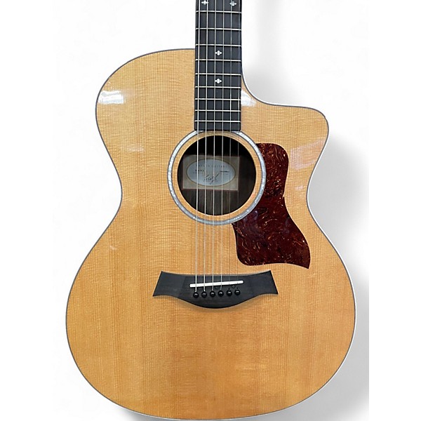 Used Taylor 214CE Deluxe Natural Acoustic Electric Guitar