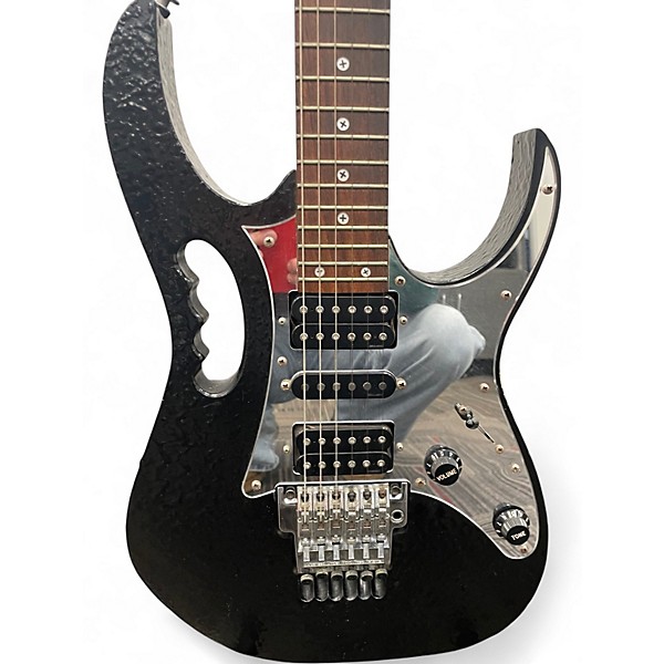 Vintage 2001 Ibanez JEM7D Steve Vai Signature Black Solid Body Electric Guitar
