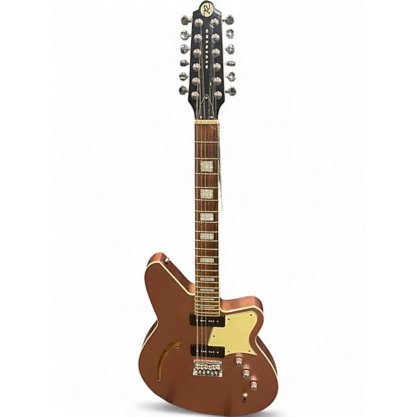 Used Reverend Airways 12 String Pink Hollow Body Electric Guitar