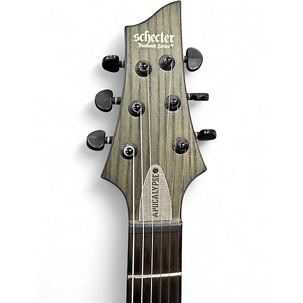 Used Schecter Guitar Research C1 Apocalypse V GREEN Solid Body Electric Guitar