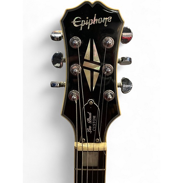 Used Epiphone Les Paul Custom Silverburst Solid Body Electric Guitar