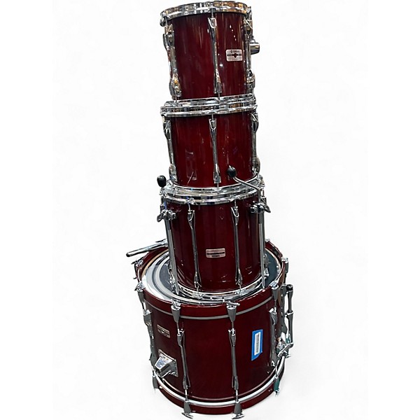 Used Yamaha 4 Piece Recording Custom (repaired hoop) Cherry Drum Kit