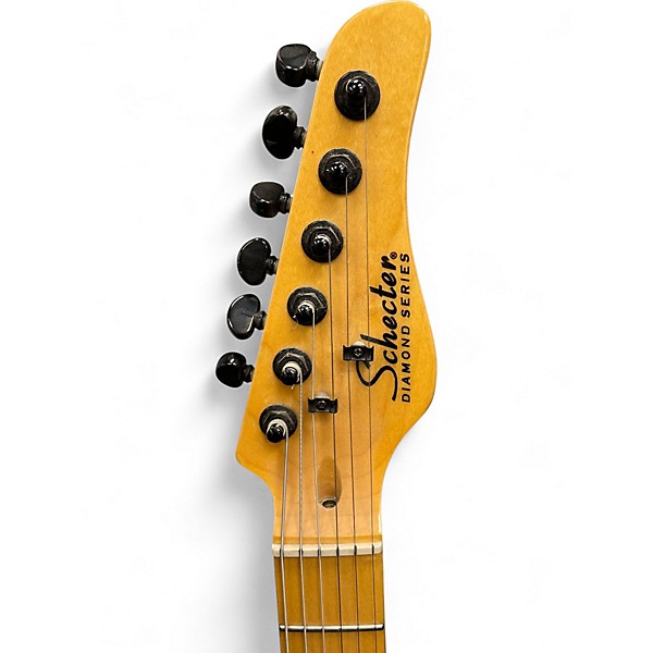 Used Schecter Guitar Research Diamond Series PT Black Solid Body Electric Guitar