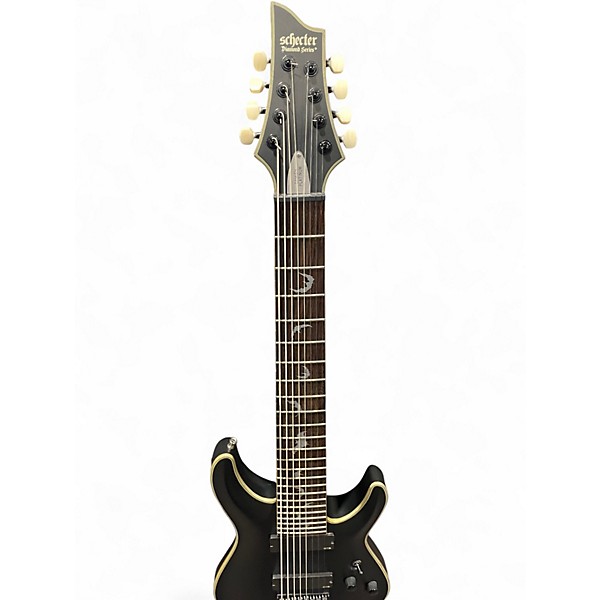 Used Schecter Guitar Research Damien Platinum Pro 8 Black Solid Body Electric Guitar