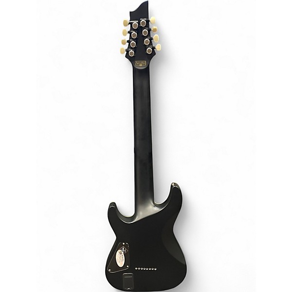 Used Schecter Guitar Research Damien Platinum Pro 8 Black Solid Body Electric Guitar
