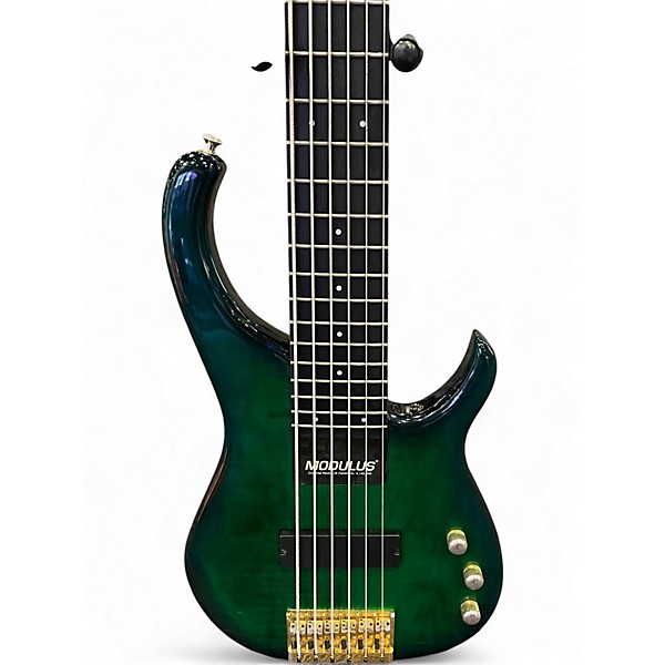 Used Modulus Guitars QUANTUM Q6 GREEN Electric Bass Guitar
