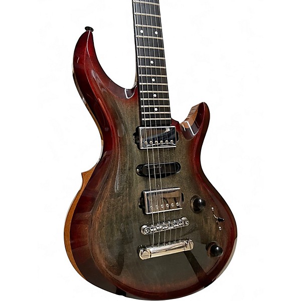 Used 2015 ESP CUSTOM SHOP MYSTIQUE FRX HYBRID CUSTOM BUILD RED GREY BURST Solid Body Electric Guitar