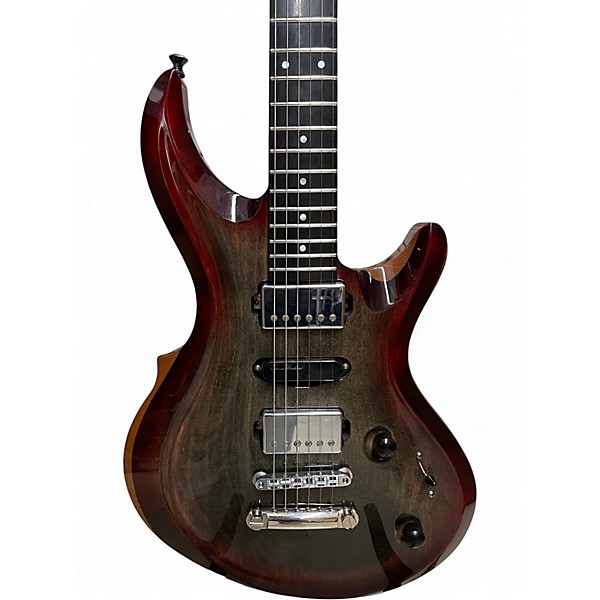 Used 2015 ESP CUSTOM SHOP MYSTIQUE FRX HYBRID CUSTOM BUILD RED GREY BURST Solid Body Electric Guitar