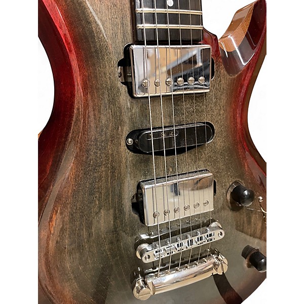 Used 2015 ESP CUSTOM SHOP MYSTIQUE FRX HYBRID CUSTOM BUILD RED GREY BURST Solid Body Electric Guitar