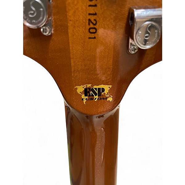 Used 2015 ESP CUSTOM SHOP MYSTIQUE FRX HYBRID CUSTOM BUILD RED GREY BURST Solid Body Electric Guitar