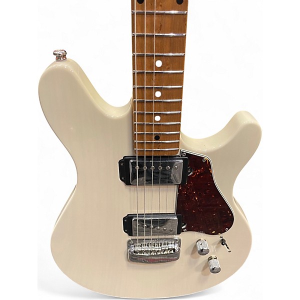 Used Ernie Ball Music Man Valentine Translucent Buttermilk Solid Body Electric Guitar