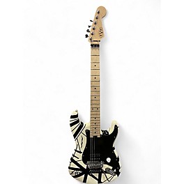 Used EVH Striped Series '78 Eruption Black and White Solid Body Electric Guitar