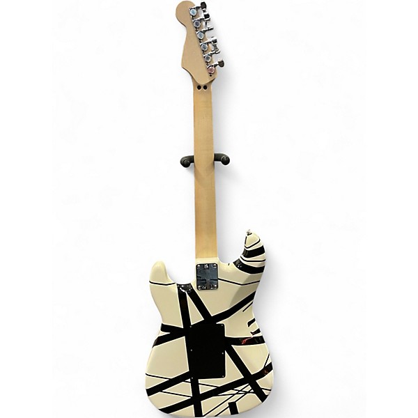 Used EVH Striped Series '78 Eruption Black and White Solid Body Electric Guitar