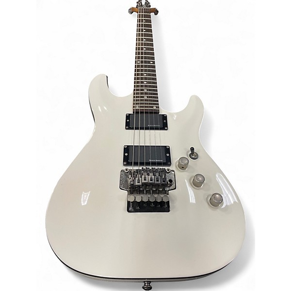 Used Schecter Guitar Research diamond series cr-1 fr white Solid Body Electric Guitar