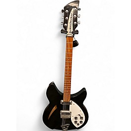 Vintage 1990 Rickenbacker 330 Black Hollow Body Electric Guitar