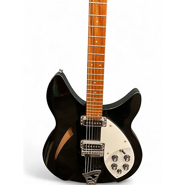 Vintage 1990 Rickenbacker 330 Black Hollow Body Electric Guitar
