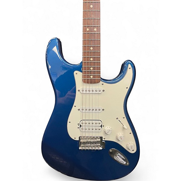 Used Fender Standard Stratocaster HSS Electron Blue Metallic Solid Body Electric Guitar