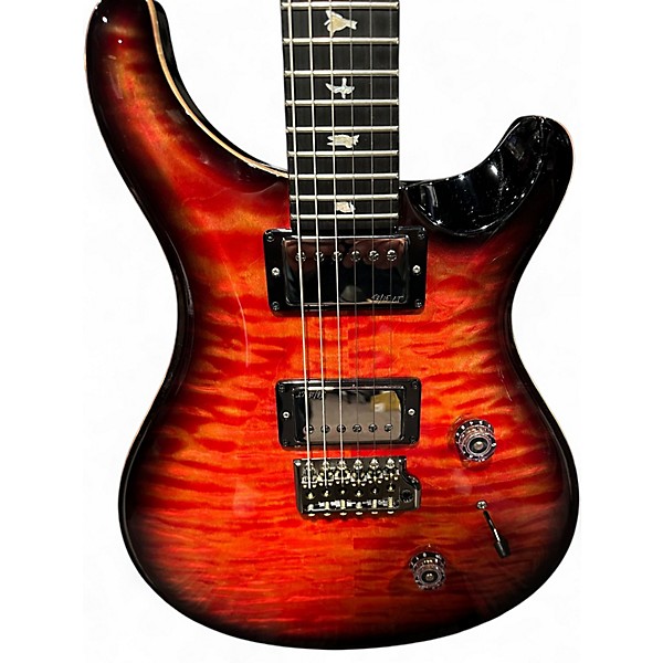 Used PRS Custom 24 10 Top BLOOD ORANGE SMOKEBURST Solid Body Electric Guitar