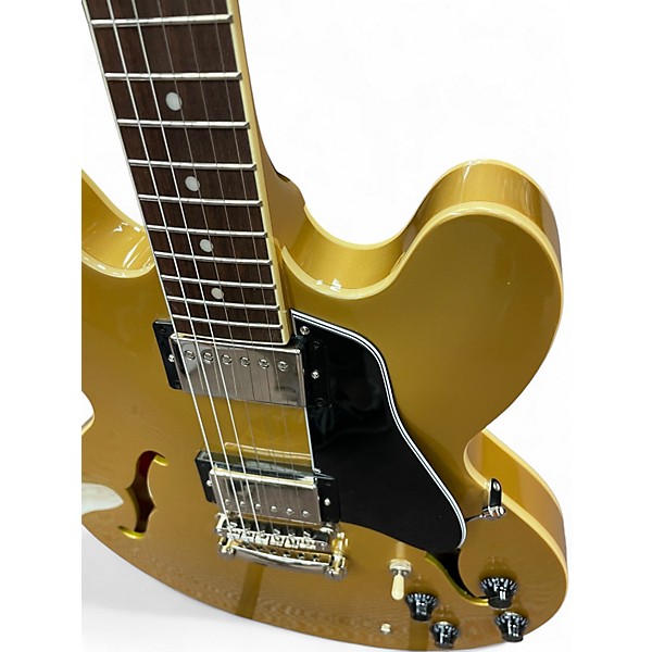Used Epiphone ES335 IG Metallic Gold Hollow Body Electric Guitar