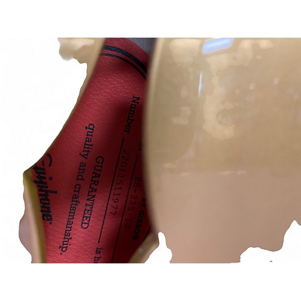 Used Epiphone ES335 IG Metallic Gold Hollow Body Electric Guitar