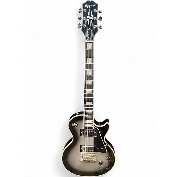 Used Epiphone Les Paul Custom Silverburst Solid Body Electric Guitar
