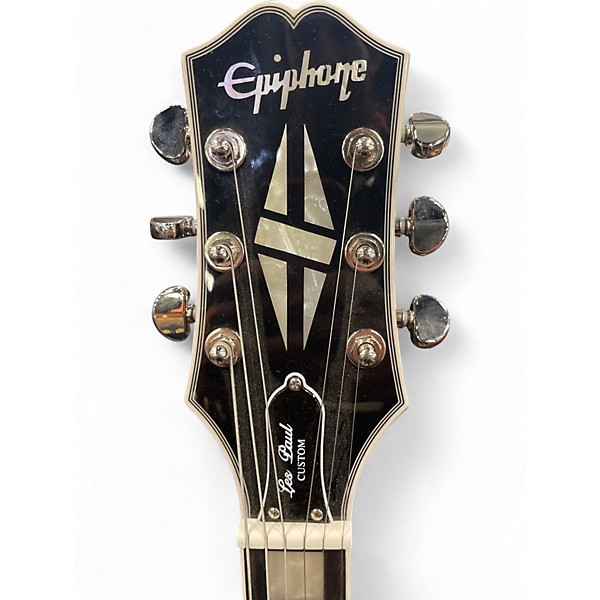 Used Epiphone Les Paul Custom Silverburst Solid Body Electric Guitar