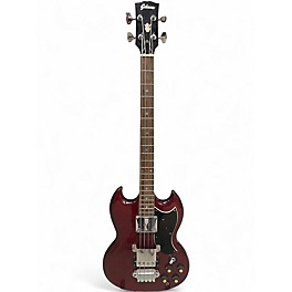 Used Sekova Double cut bass Wine Red Electric Bass Guitar