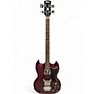 Used Sekova Double cut bass Wine Red Electric Bass Guitar thumbnail