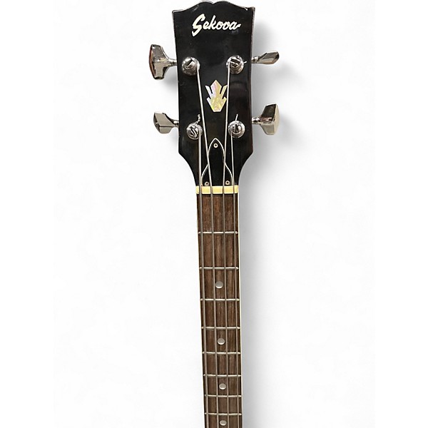 Used Sekova Double cut bass Wine Red Electric Bass Guitar