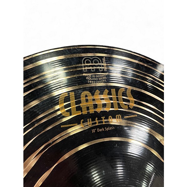 Used MEINL 10in DARK SPLASH Cymbal
