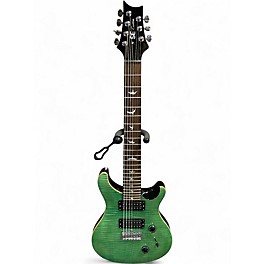 Used 2014 PRS SE CUSTOM 24 7 STRING Green Burst Solid Body Electric Guitar