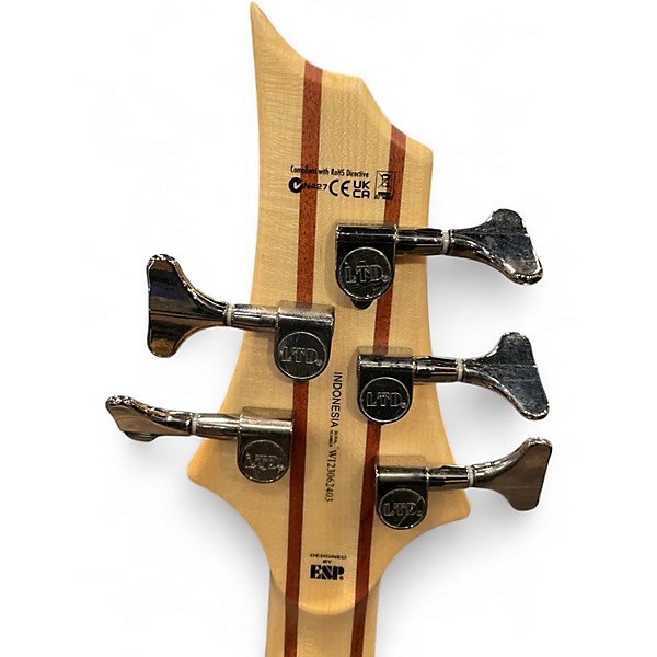 Used ESP LTD B205SM 5 String Gray Electric Bass Guitar