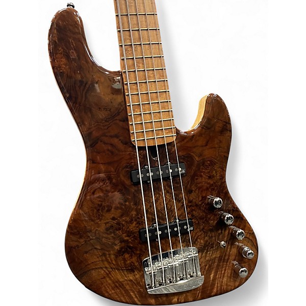 Used 2021 Mayones Jabba Custom 5 Natural Electric Bass Guitar